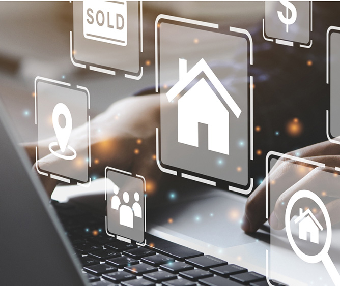 overlay of icons on computer screen