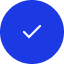 blue circle with white checkmark icon
